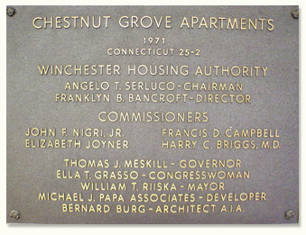 Chestnut Grove Founded 1971 Plaque